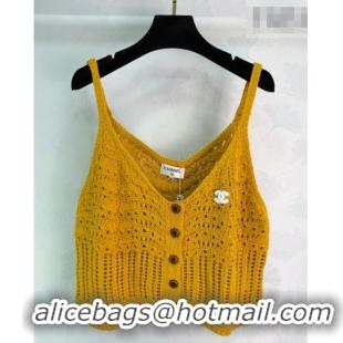 ​Good Looking Chanel Wool Knit Vest CH020636 Yellow 2026