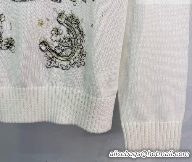 ​Top Design Dior Embroidered Sweater DR020602 White 2026