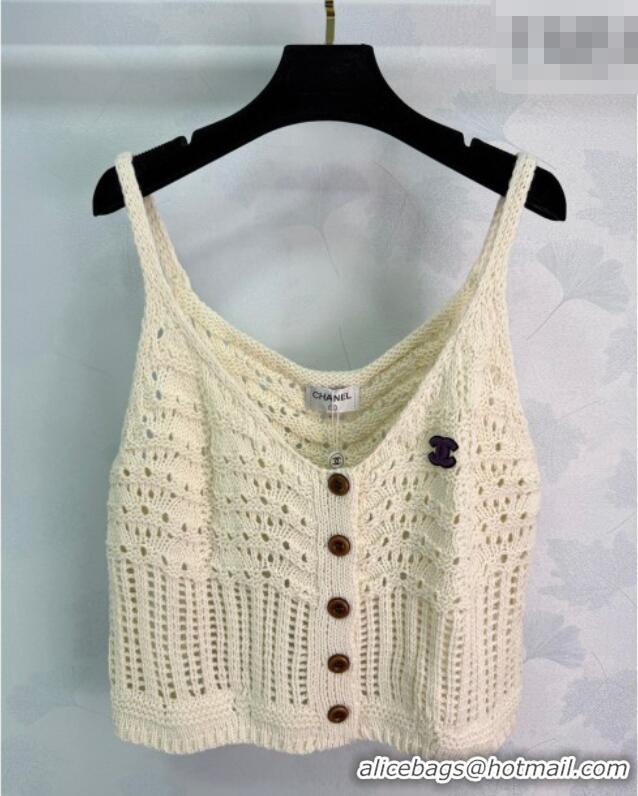 Super Quality Chanel Wool Knit Vest CH020636 White 2026