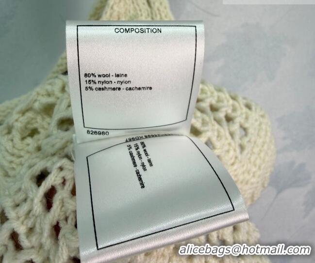 Super Quality Chanel Wool Knit Vest CH020636 White 2026