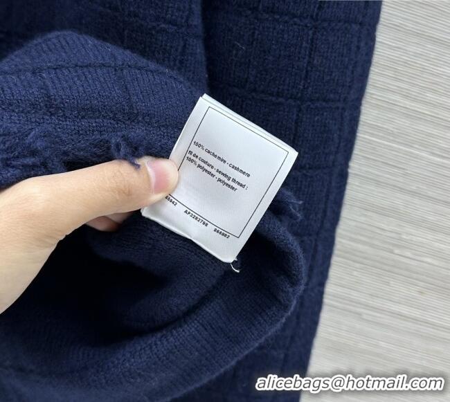 Buy Inexpensive Chanel Cashmere Cardigan CH020650 Navy Blue 2026