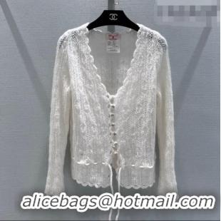 ​Reasonable Price Chanel Cashmere Cardigan CH020651 White 2026