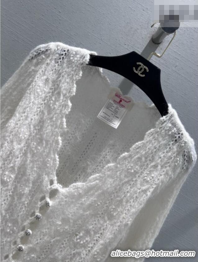 ​Reasonable Price Chanel Cashmere Cardigan CH020651 White 2026