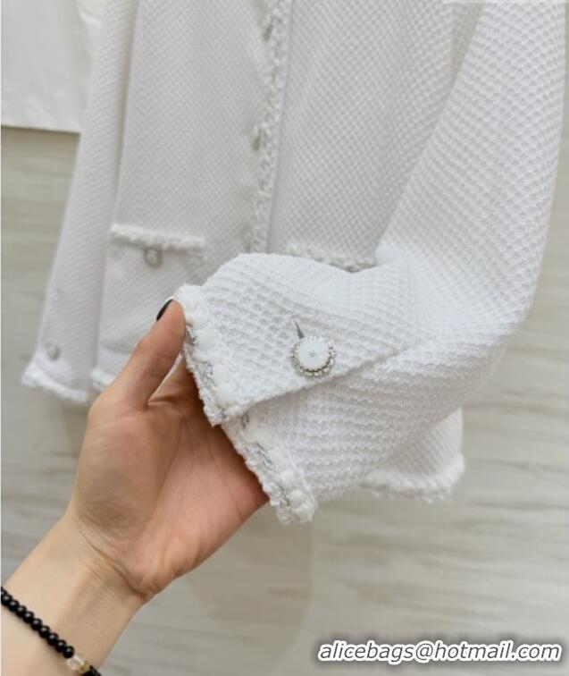 Luxury Discount Chanel Tweed Jacket CH020652 White 2026