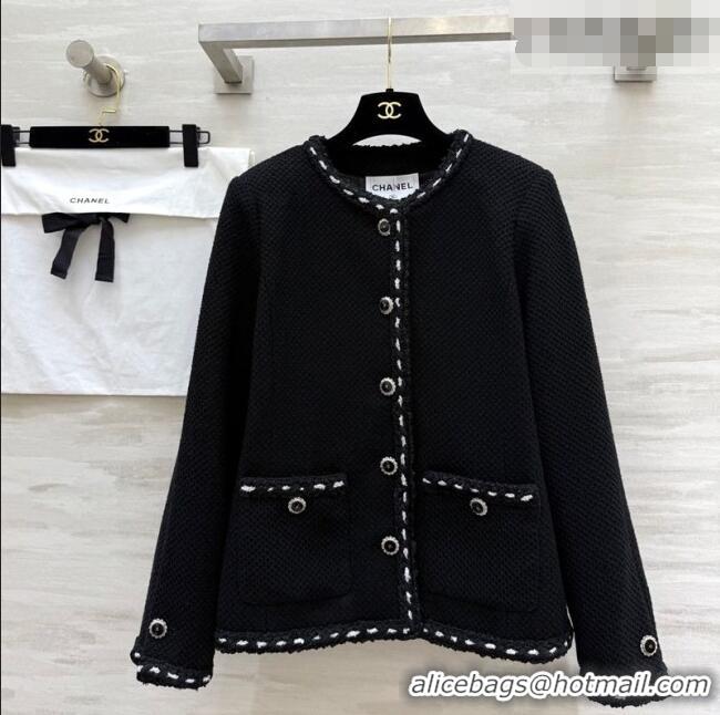 Top Grade Chanel Tweed Jacket CH020652 Black 2026