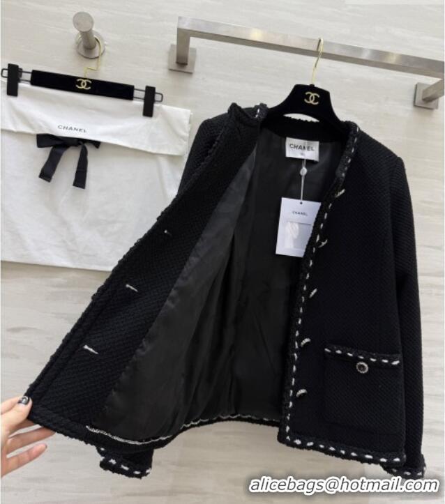 Top Grade Chanel Tweed Jacket CH020652 Black 2026