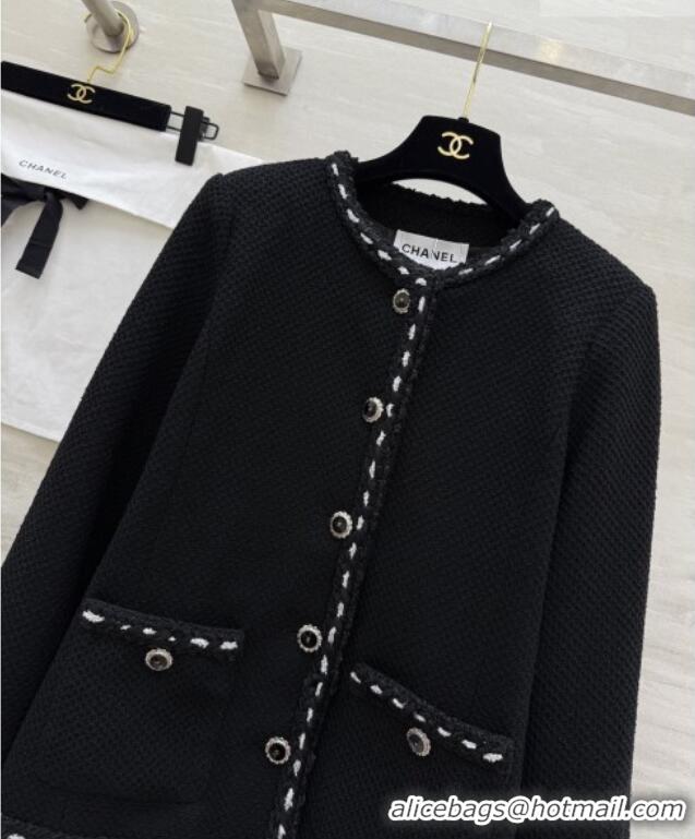 Top Grade Chanel Tweed Jacket CH020652 Black 2026