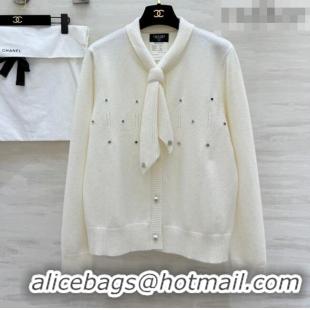 Buy New Cheap Chanel Bow Cardigan CH020656 White 2026
