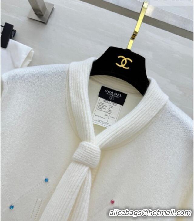 Buy New Cheap Chanel Bow Cardigan CH020656 White 2026