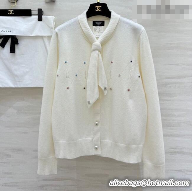 Buy New Cheap Chanel Bow Cardigan CH020656 White 2026