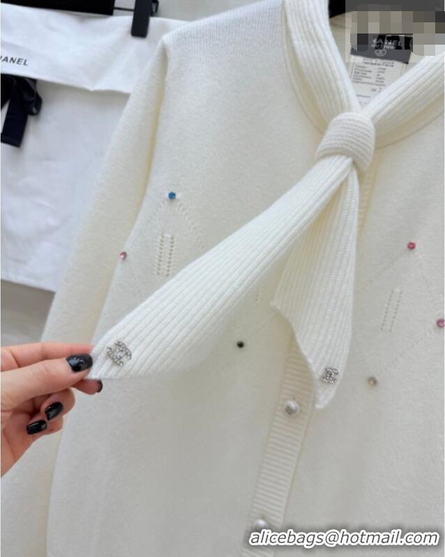 Buy New Cheap Chanel Bow Cardigan CH020656 White 2026