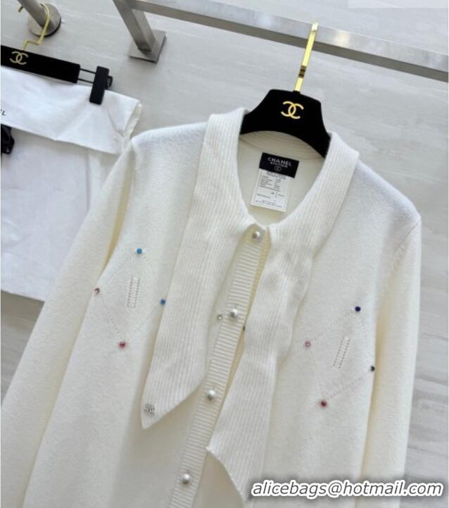 Buy New Cheap Chanel Bow Cardigan CH020656 White 2026