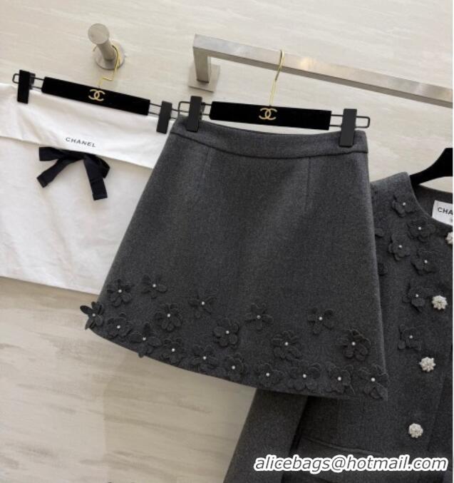 Grade Quality Chanel Jacket and Skirt Set CH020656 Grey 2026