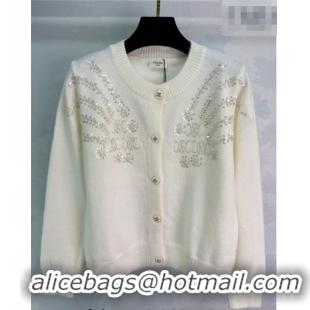 Good Taste Celine Wool Cardigan with Sequins CE020601 White 2026