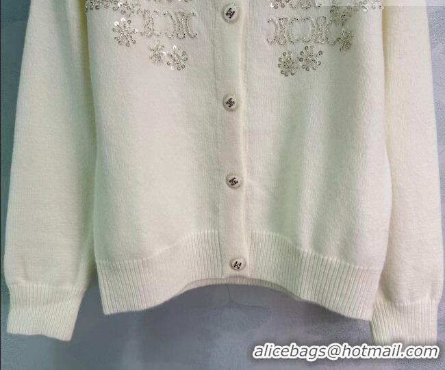Good Taste Celine Wool Cardigan with Sequins CE020601 White 2026