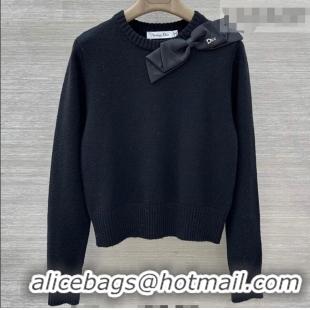 ​Well Crafted Dior Wool Sweater with Bow DR020656 Black 2026