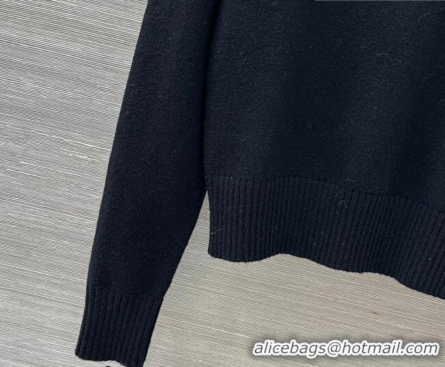 ​Well Crafted Dior Wool Sweater with Bow DR020656 Black 2026