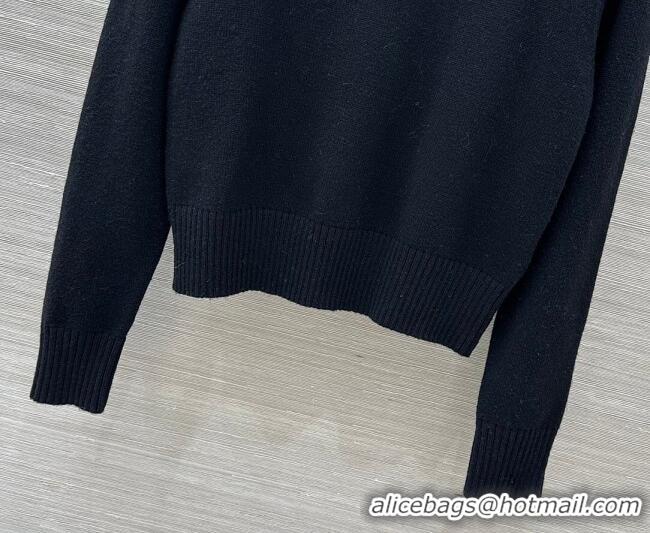 ​Well Crafted Dior Wool Sweater with Bow DR020656 Black 2026