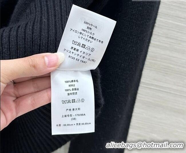 ​Well Crafted Dior Wool Sweater with Bow DR020656 Black 2026