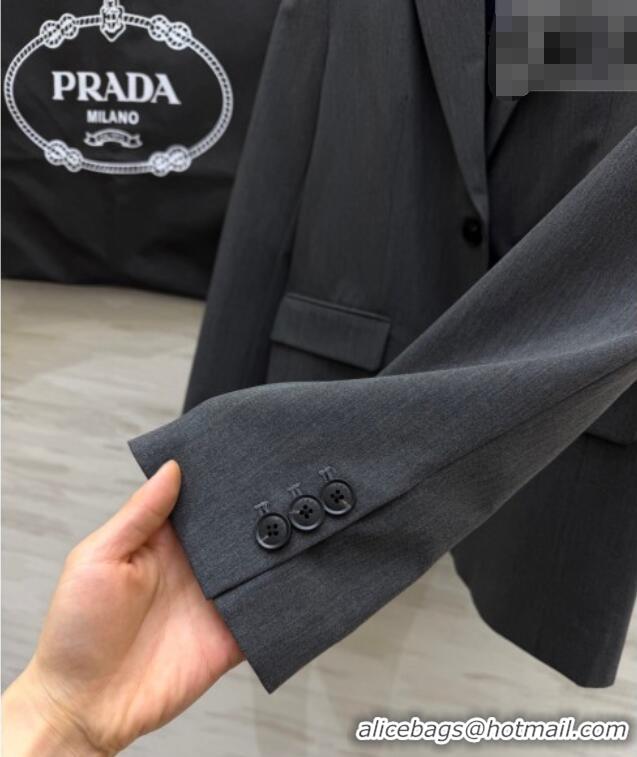 Famous Brand Prada Jacket PR020656 Grey 2026