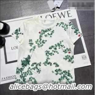 Dior Printed Cotton T-Shirt 0206 White/Green 2026