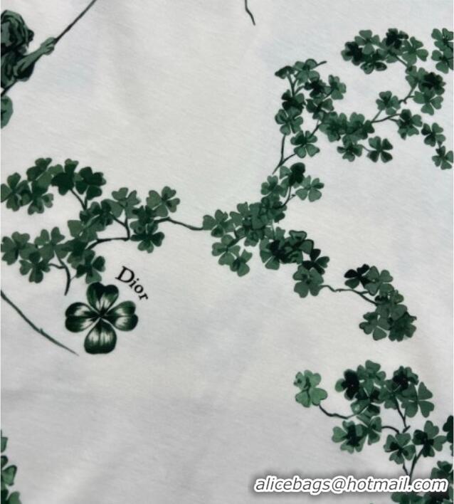 Dior Printed Cotton T-Shirt 0206 White/Green 2026