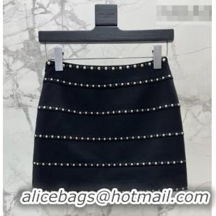 Good Looking Versace Studs Mini Skirt 0206 Black 2026