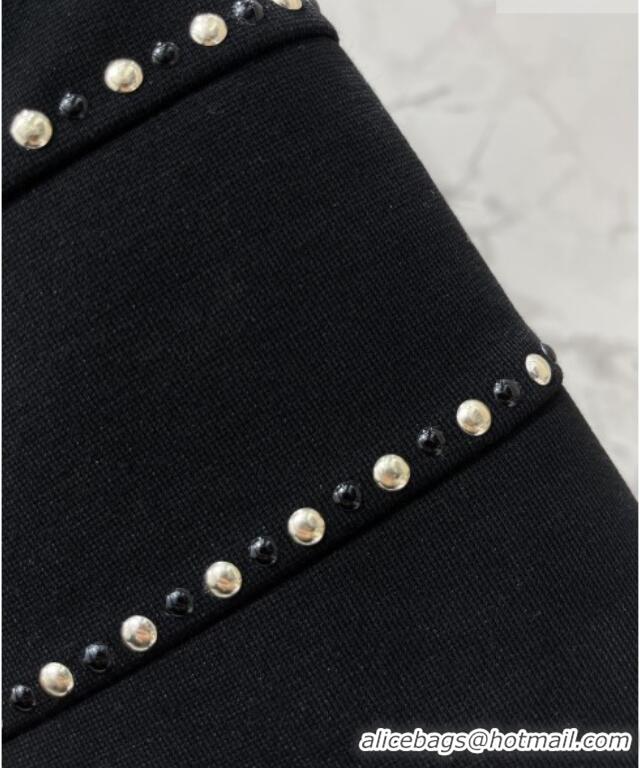 Good Looking Versace Studs Mini Skirt 0206 Black 2026