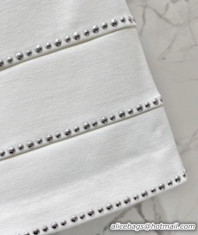 Modern Classic Versace Studs Mini Skirt 0206 White 2026