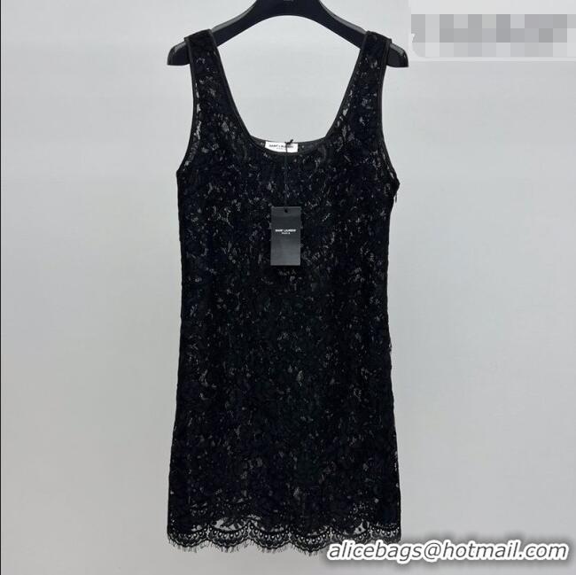 Big Discount Saint Laurent Lace Dress 0206 Black 2026