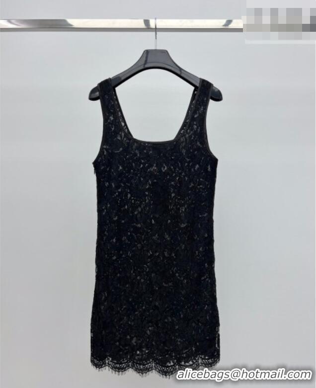 Big Discount Saint Laurent Lace Dress 0206 Black 2026