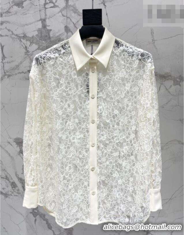 Good Taste Saint Laurent Lace Jacket 0206 White 2026
