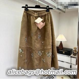 Best Price Miu Miu Suede Vest V030308 Brown 2026