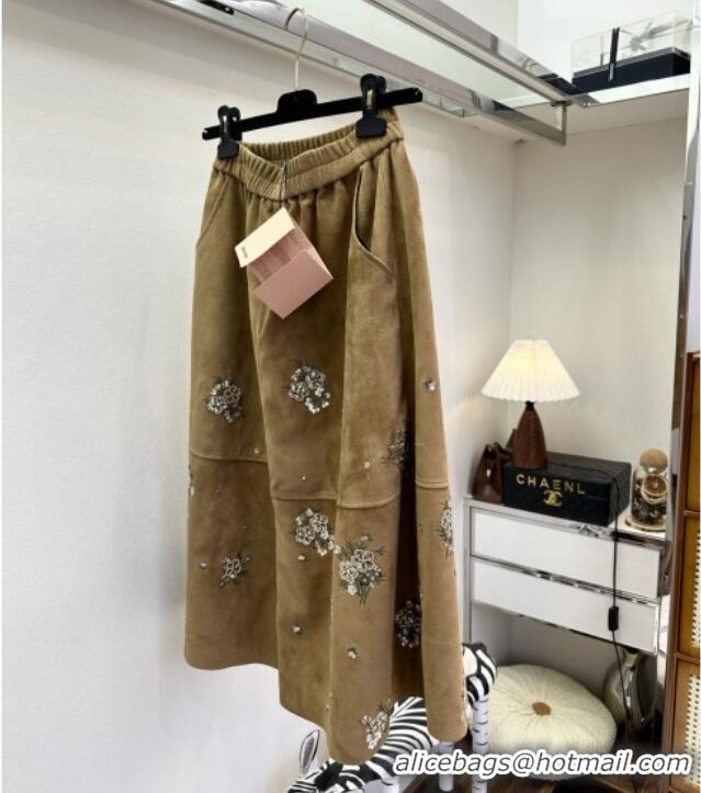 Best Price Miu Miu Suede Vest V030308 Brown 2026