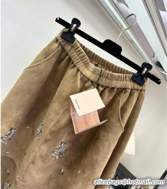 Best Price Miu Miu Suede Vest V030308 Brown 2026