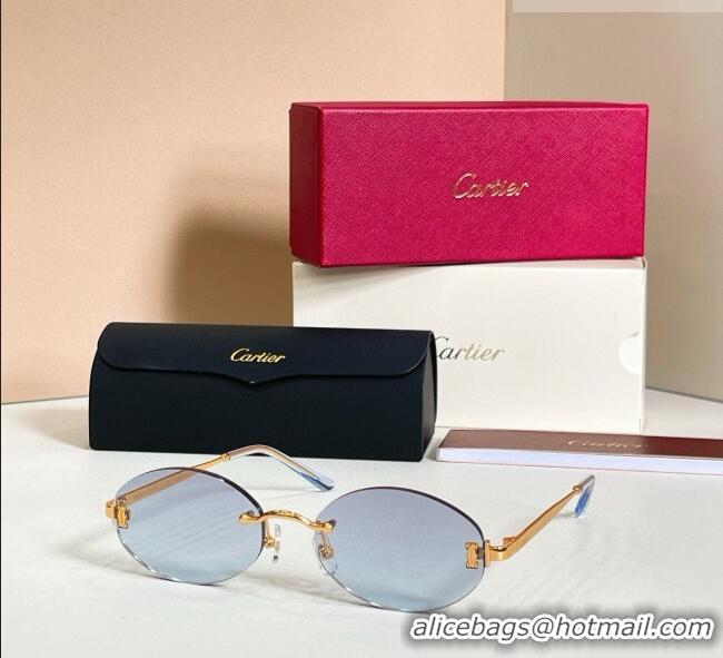 Good Quality Cartier Sunglasses CT0592S Blue 2026