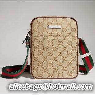 New Discount Gucci Variationsand And Brown GG Canvas Tag Small Crossbody Bag ‎599653 Brown