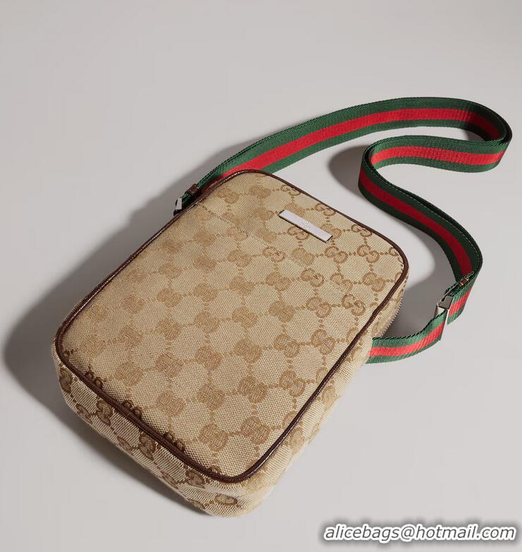 New Discount Gucci Variationsand And Brown GG Canvas Tag Small Crossbody Bag ‎599653 Brown