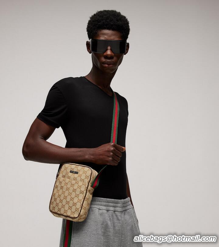 New Discount Gucci Variationsand And Brown GG Canvas Tag Small Crossbody Bag ‎599653 Brown