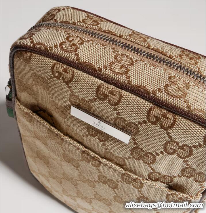 New Discount Gucci Variationsand And Brown GG Canvas Tag Small Crossbody Bag ‎599653 Brown