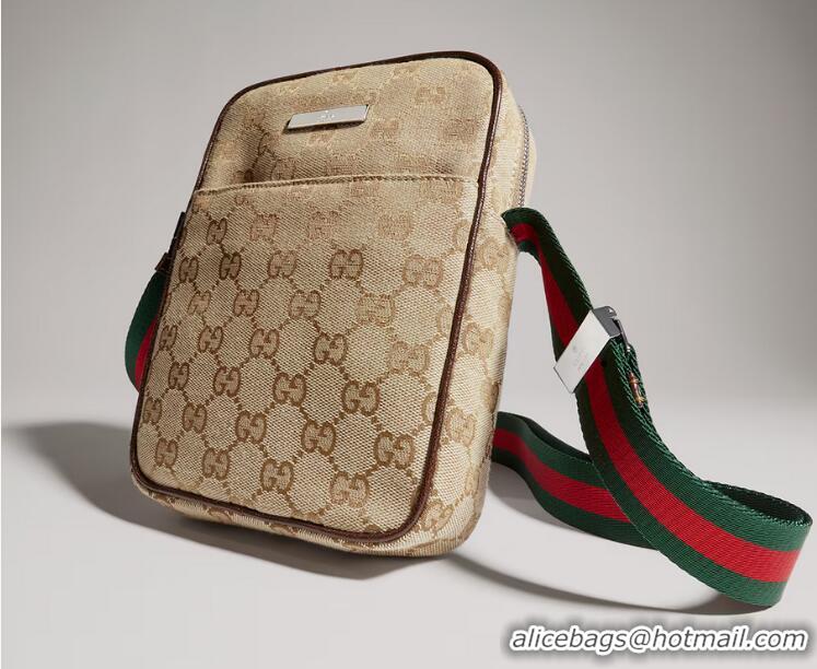 New Discount Gucci Variationsand And Brown GG Canvas Tag Small Crossbody Bag ‎599653 Brown