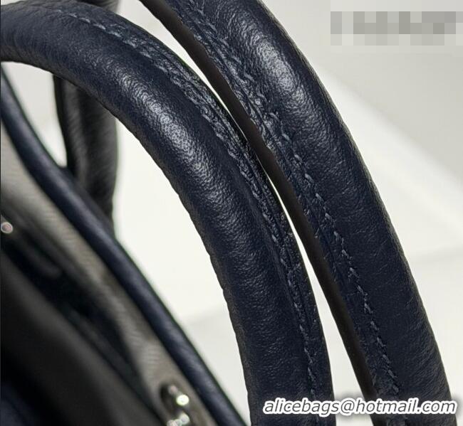 Inexpensive Hermes Garden Party Bag 30cm in Grained Leather 31001 Dark Blue 2026 (Half Handmade)