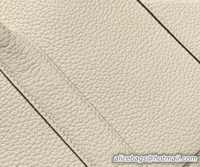 Promotional Hermes Garden Party Bag 30cm in Grained Leather 31001 Cream White 2026 (Half Handmade)