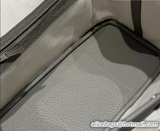 Discount Hermes Garden Party Bag 30cm in Grained Leather 31001 Cloud Grey 2026 (Half Handmade)