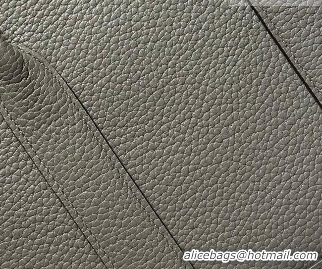 Discount Hermes Garden Party Bag 30cm in Grained Leather 31001 Cloud Grey 2026 (Half Handmade)