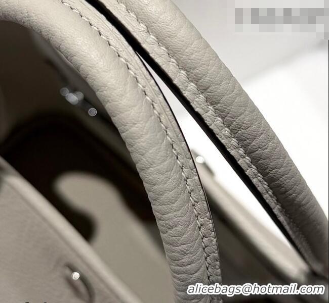 Hot Sell Cheap Hermes Garden Party Bag 30cm in Grained Leather 31001 Glacier White 2026 (Half Handmade)