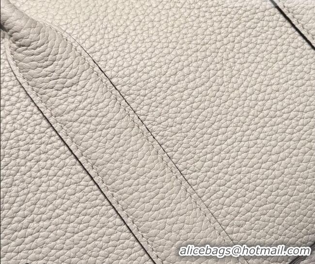 Hot Sell Cheap Hermes Garden Party Bag 30cm in Grained Leather 31001 Glacier White 2026 (Half Handmade)
