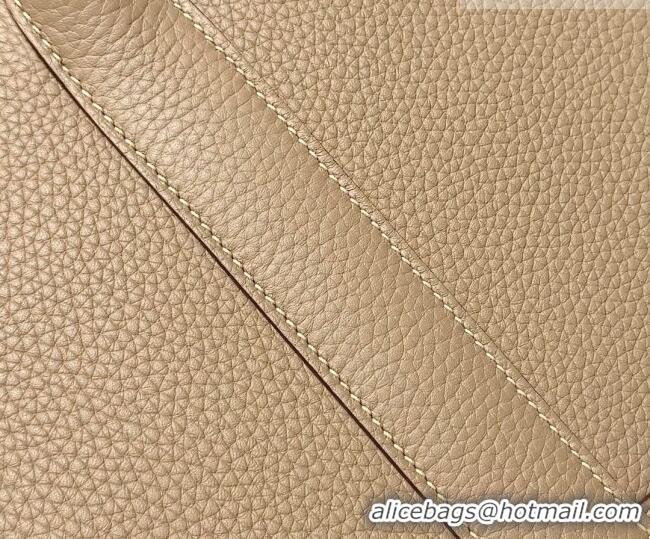 Top Grade Hermes Garden Party Bag 30cm in Grained Leather 31001 Coat Beige 2026 (Half Handmade)