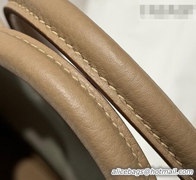 Top Grade Hermes Garden Party Bag 30cm in Grained Leather 31001 Coat Beige 2026 (Half Handmade)