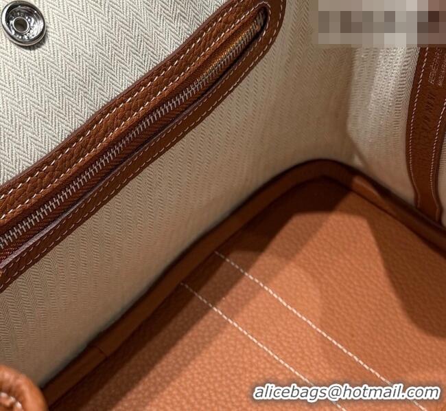 Buy Fashionable Hermes Garden Party Bag 30cm in Grained Leather 31001 Golden Brown 2026 (Half Handmade)